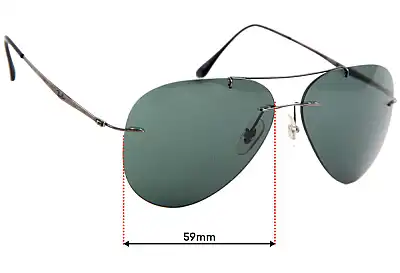 Ray-Ban RB8055 Ersatzgläser 59mm wide 