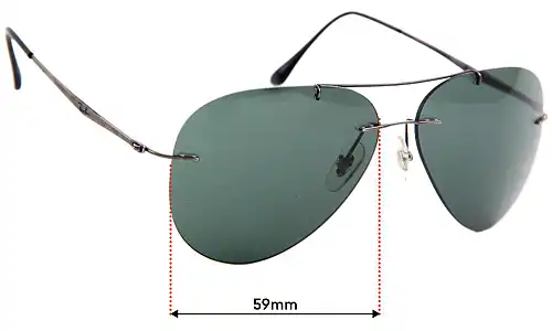 Ray-Ban RB8055 Replacement Lenses 59mm wide 