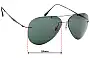 Ray-Ban RB8055 Replacement Lenses 59mm wide 