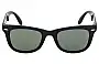 Ray Ban Folding Wayfarer RB4105 Replacement Lenses Front View 