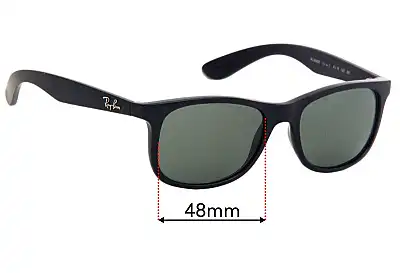 Ray-Ban RJ9062S Replacement Lenses 48mm wide 