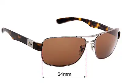 Ray-Ban RB3522 Ersatzgläser 64mm wide 