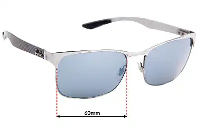Ray-Ban RB8319-CH Ersatzgläser 60mm wide 
