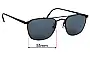 Sunglass Fix Lentes de Repuesto para Revo 967 001 - 51mm Wide 