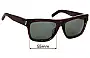 Sunglass Fix Replacement Lenses for Saint Laurent  Bold 5 - 55mm Wide 