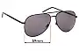 Sunglass Fix Replacement Lenses for Saint Laurent  Classic II Folk - 59mm Wide 