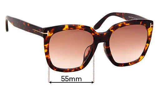 Tom Ford Amarra TF502-F Ersatzlinsen 55mm wide 