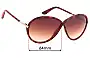 Sunglass Fix Ersatzgläser für Tom Ford Tamara TF454 - 64mm Wide 