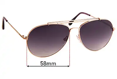 Tom Ford Indiana TF497 Replacement Lenses 58mm wide 