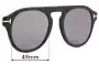 Sunglass Fix Replacement Lenses for Tom Ford TF5533-B Clip on - 49mm Wide 