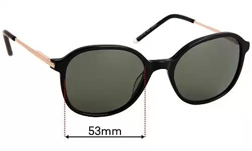 Sunglass Fix Lentes de Repuesto para Viktor & Rolf VR 01 - 53mm Wide 