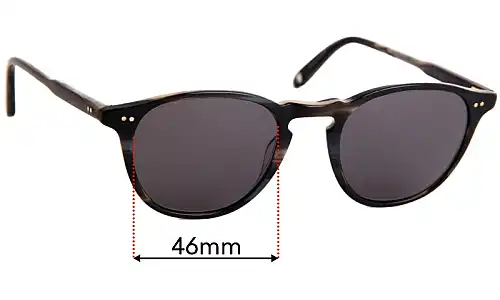 Sunglass Fix Replacement Lenses for Garrett Leight Hampton - 46mm Wide Garrett Leight Hampton Replacement Lenses 46mm wide