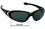 Sunglass Fix Lentes de Repuesto para Dirty Dog Rooster - 61mm Wide 