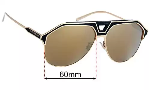 Dolce & Gabbana DG2257 Lentes de Repuesto 60mm wide 