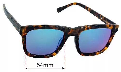 Karen Walker Deep Freeze Replacement Lenses 54mm wide - Side View 