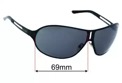 Prada SPR51H Replacement Lenses 69mm wide 
