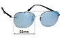 Sunglass Fix Lentes de Repuesto para Ray-Ban RB4280 - 55mm Wide 