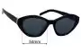 Sunglass Fix Replacement Lenses for Saint Laurent  SL M60 - 54mm Wide 
