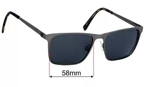 Alex Perry AP Men Sun Rx 03 Replacement Lenses 58mm wide 