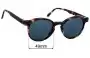 Sunglass Fix Verres de Remplacement pour Retro Super Future Andy Warhol - 49mm Wide 