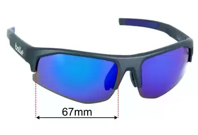 Bolle Bolt 2.0S Replacement Lenses 67mm wide 