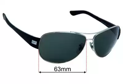 Ray-Ban RB3467 Ersatzgläser 63mm wide 