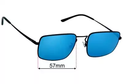 Ray-Ban RB3669F Replacement Lenses 57mm wide 