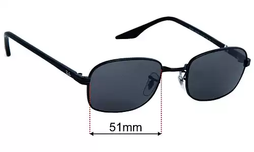 Ray Ban RB3690 Lentes de Repuesto 51mm wide 