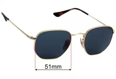 Ray-Ban RB6448 Hexagonal Optics Replacement Lenses 51mm wide 