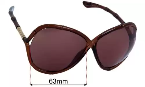 Tom Ford Simone TF74 Replacement Lenses 63mm wide 