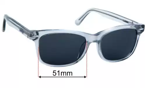 Zenni Los Angeles Guerrillas Replacement Lenses 51mm wide 