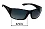 Sunglass Fix Verres de Remplacement pour Bolle Tiger Snake - 67mm Wide 