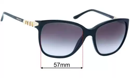 Bvlgari 8136-B Replacement Lenses 57mm wide 