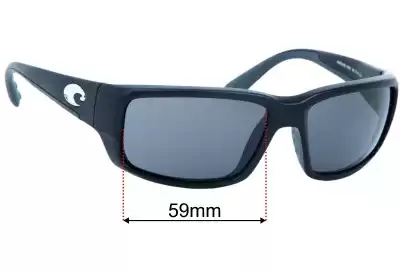 Costa Del Mar Fantail Replacement Lenses 59mm wide 