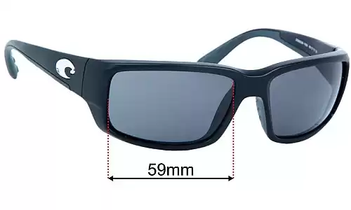 Costa Del Mar Fantail Replacement Lenses 59mm wide 