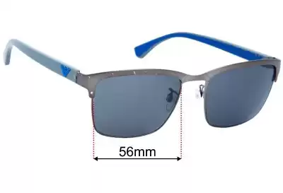 Emporio Armani EA2087 Replacement Lenses 56mm wide 