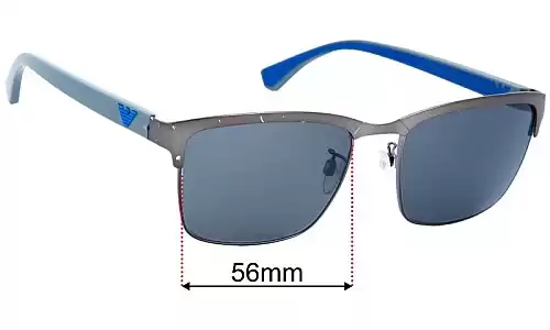 Emporio Armani EA 2087 Replacement Lenses 56mm wide 