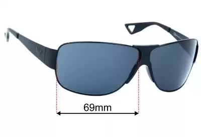 Emporio Armani EA9533/S Replacement Lenses 69mm wide 