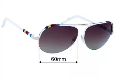 Fendi FS 1013ML Replacement Lenses 60mm wide 