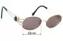 Sunglass Fix Lentes de Repuesto para Fendi SL 7035 - 52mm Wide 