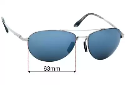 Maui Jim MJ210 Pilot Verres de Remplacement 63mm wide 