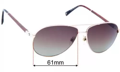Montblanc MB 325S Replacement Lenses 61mm wide 