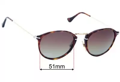Persol 3046-S Replacement Lenses 51mm wide 
