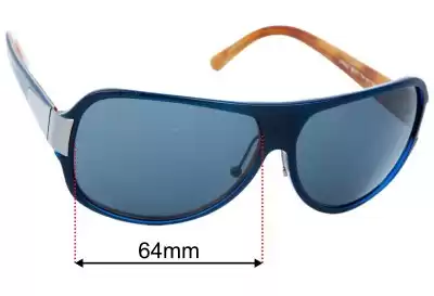 Prada SPR06G Replacement Lenses 64mm wide 