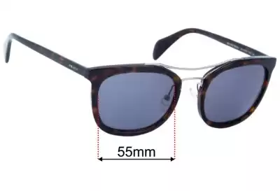 Prada SPR17Q Replacement Lenses 55mm wide 