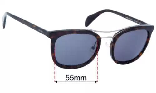 Prada SPR17Q Replacement Lenses 55mm wide 