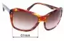 Sunglass Fix Ersatzgläser für Prada SPR24N & PR24NS - 61mm Wide 