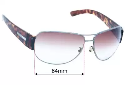 Prada SPR52G & PR52GS Replacement Lenses 64mm wide 