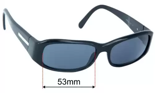 Prada SPR03E & PR03ES Ersatzlinsen 53mm wide 
