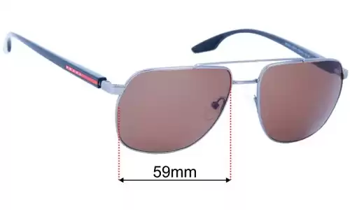 Prada SPS55V Replacement Lenses 59mm wide 